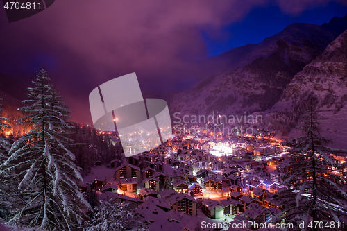 Image of Zermatt valley and matterhorn peak