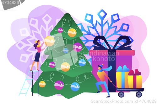 Image of Winter holidays concept vector illustration.