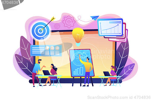 Image of Business incubator concept vector illustration.