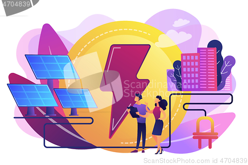 Image of Solar energy concept vector illustration.
