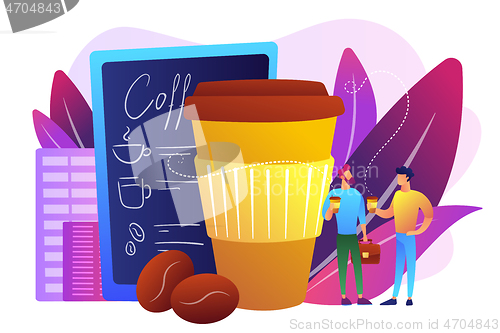 Image of Take away coffee concept vector illustration.