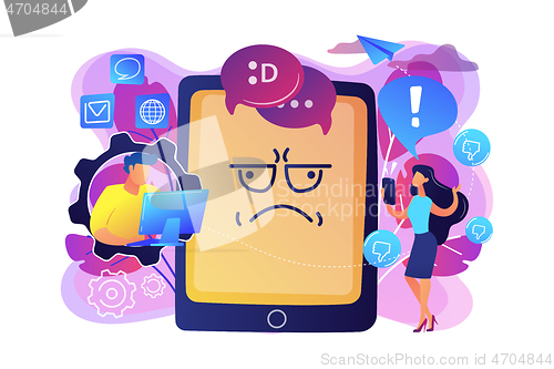 Image of Internet trolling concept vector illustration.