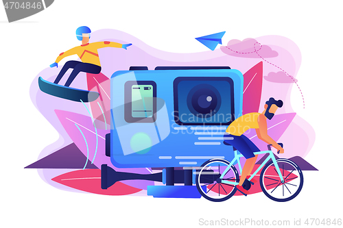 Image of Extreme tourism concept vector illustration.