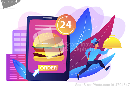 Image of Food delivery service concept vector illustration.