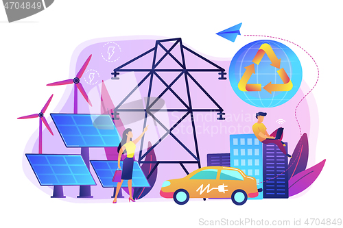 Image of Renewable energy concept vector illustration.