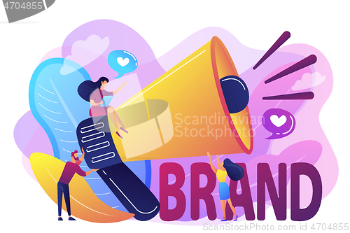 Image of Brand awareness concept vector illustration.