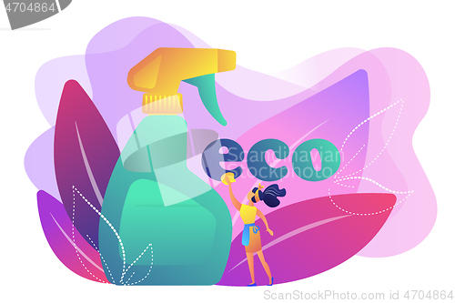 Image of Green cleaning concept vector illustration.