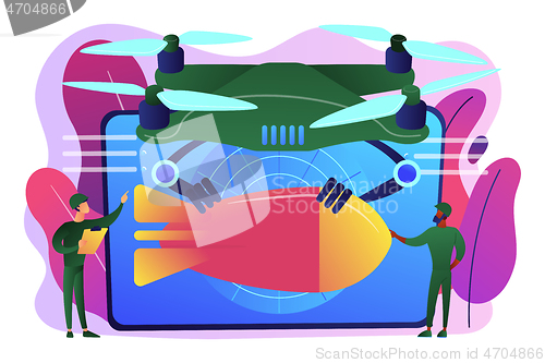 Image of Military drone concept vector illustration.