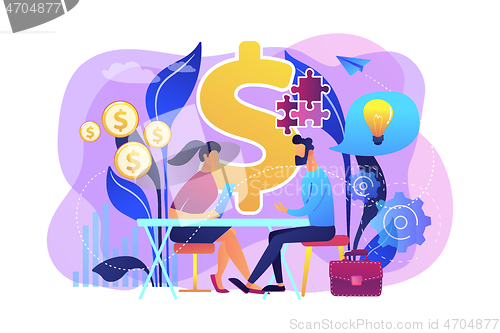 Image of Consultative sales concept vector illustration.