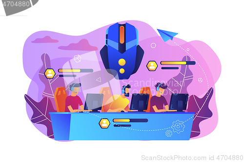 Image of Multiplayer online battle arena concept vector illustration.