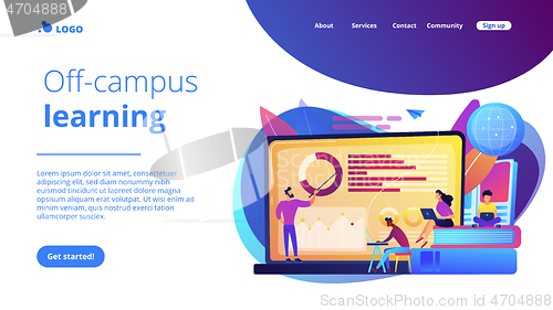 Image of Distance learning concept landing page.