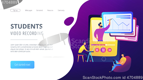 Image of Recorded classes concept landing page.