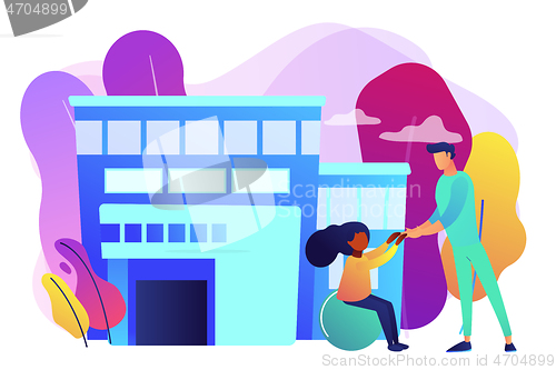 Image of Children rehabilitation center concept vector illustration.