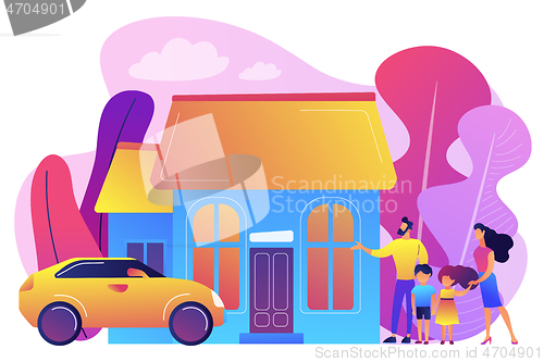 Image of Family house concept vector illustration.