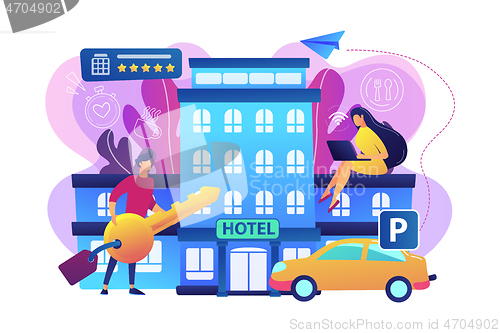Image of All-inclusive hotel concept vector illustration.