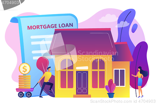 Image of Mortgage loan concept vector illustration.