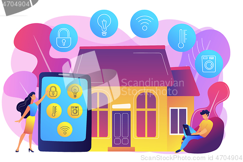 Image of Smart home concept vector illustration.