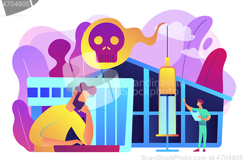 Image of Drug rehab center concept vector illustration.