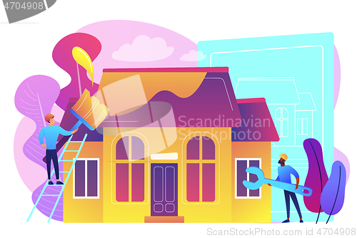 Image of House renovation concept vector illustration.