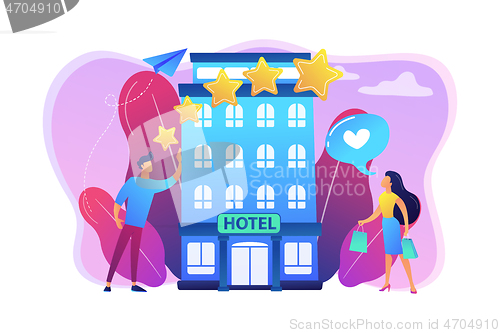 Image of Boutique hotel concept vector illustration.