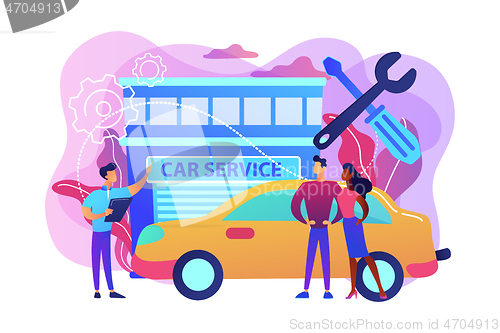 Image of Car service concept vector illustration.