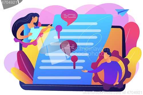 Image of Shared document concept vector illustration.