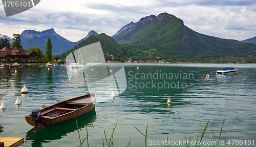 Image of View of lake of Annecy in french Alps