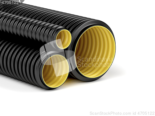 Image of Corrugated pipes with different sizes