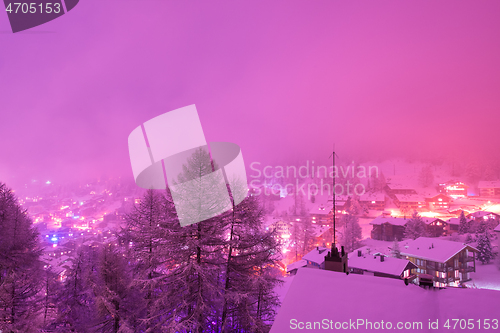 Image of Zermatt valley and matterhorn peak