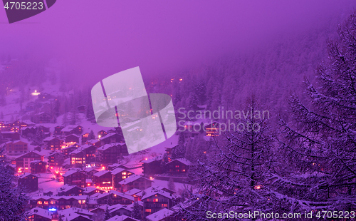 Image of Zermatt valley and matterhorn peak