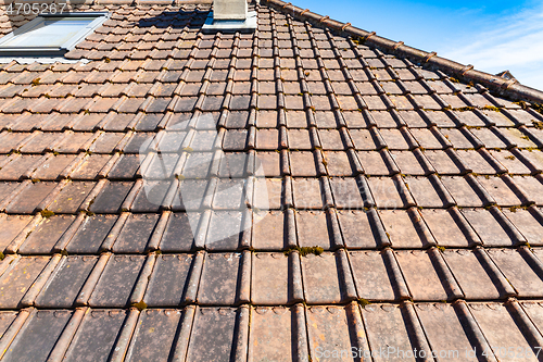 Image of renovation of a brick tiled roof