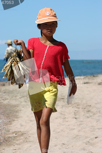 Image of Girl with fish