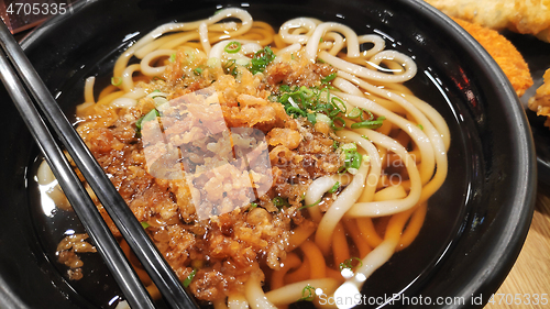 Image of Japanese Udon noodles soup dish