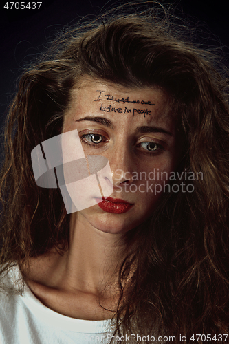 Image of Young woman with mental health problems