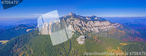 Image of Aerial autumn mountain landscape