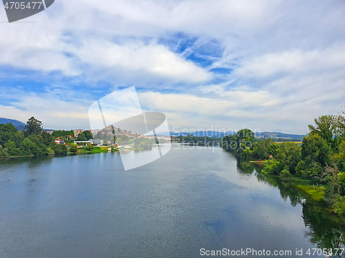 Image of Minho river summer landscape