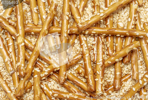 Image of sesame sticks closeup