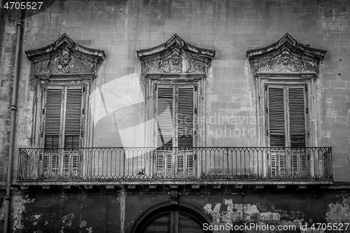 Image of Lecce, Italy - Old windows in baroque style