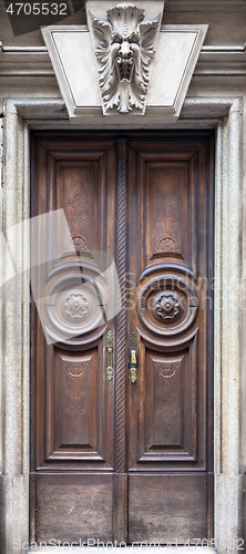 Image of Mysterious wooden door
