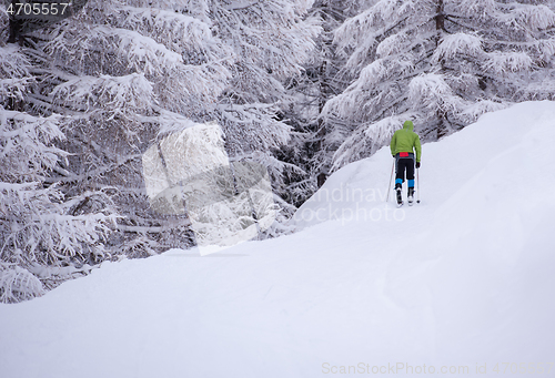 Image of man enjoying cross country skiing