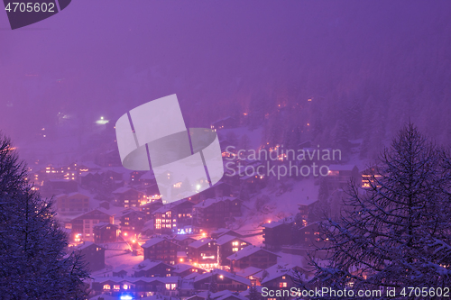 Image of Zermatt valley and matterhorn peak