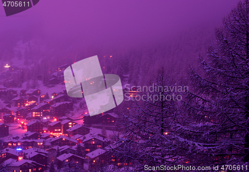 Image of Zermatt valley and matterhorn peak