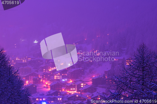 Image of Zermatt valley and matterhorn peak