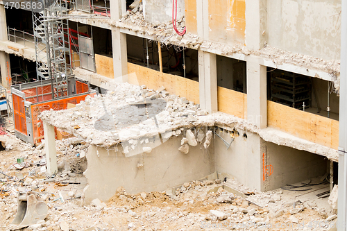 Image of Demolition site of a building