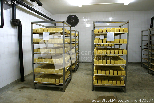 Image of cheese storage in dairy