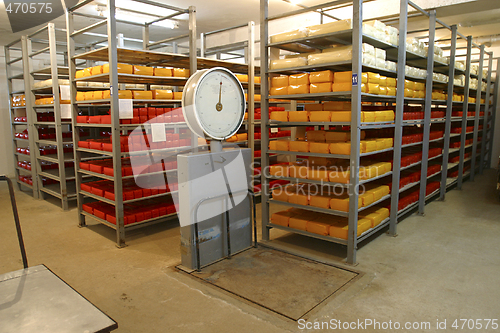 Image of cheese storage in dairy