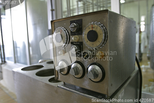 Image of industrial control system in modern dairy factory