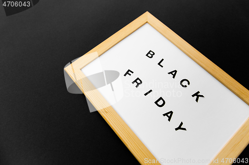 Image of magnetic board with black friday words