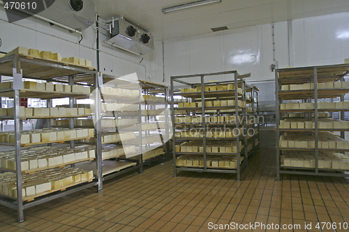 Image of cheese storage in dairy