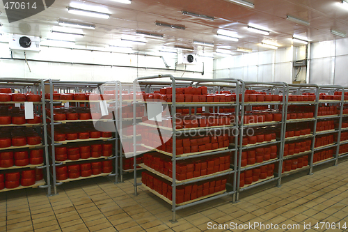 Image of cheese storage in dairy